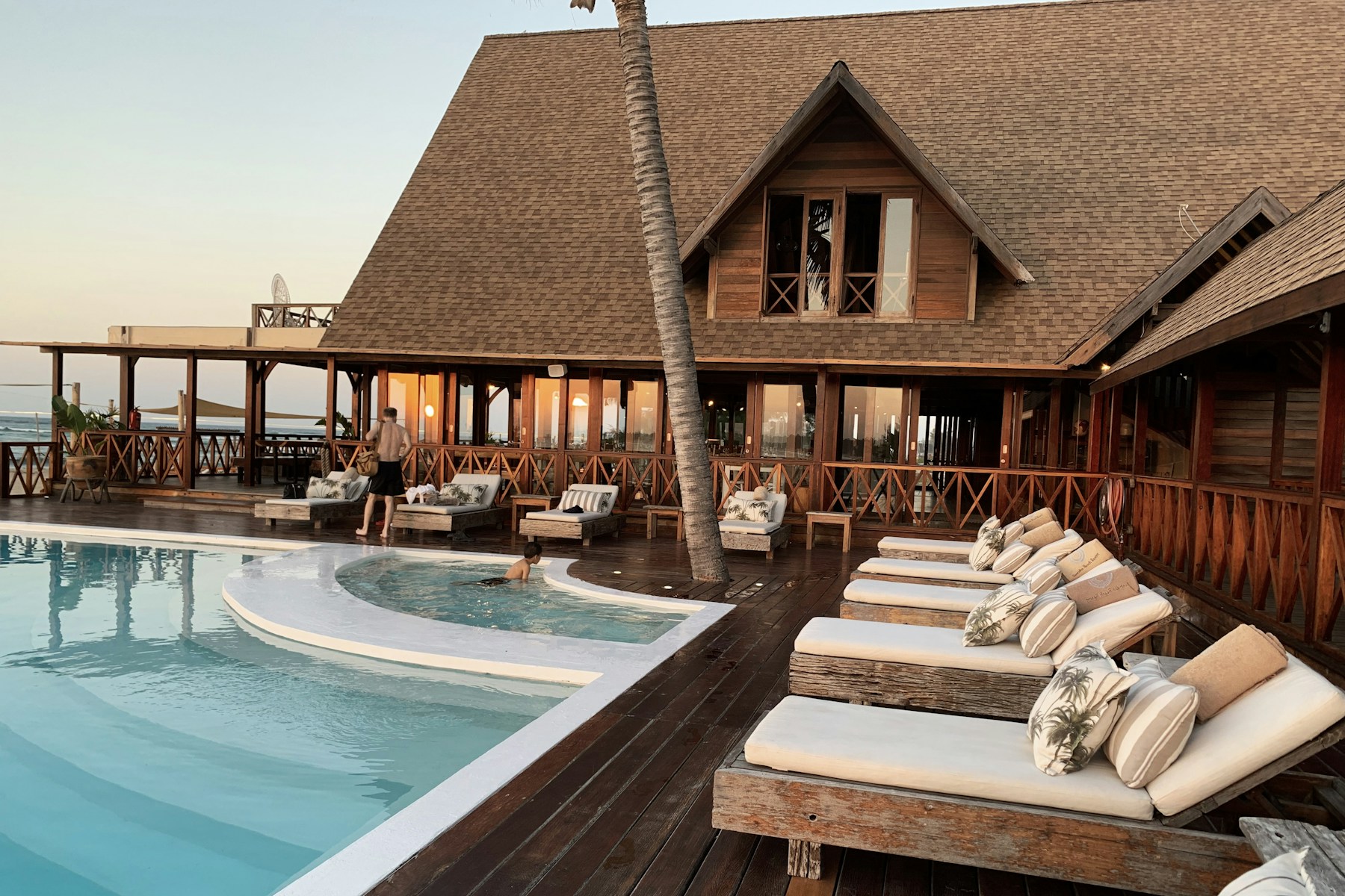 Welcoming resort terrace and pool